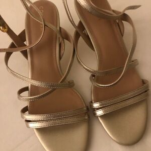 Gold Cole Haan Heels